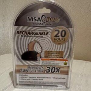 MSA Pro Sound Hearing Amplifier Rechargeable – Beige - Sealed NEW